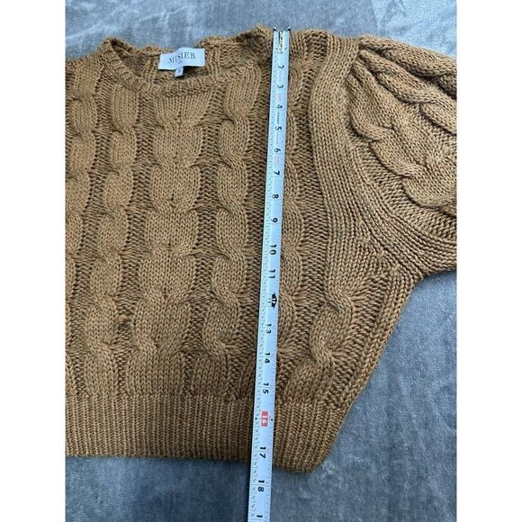 MUSIER Paris Cable Knit Sweater - Tan - Size 36 US 6 - Picture 10 of 13